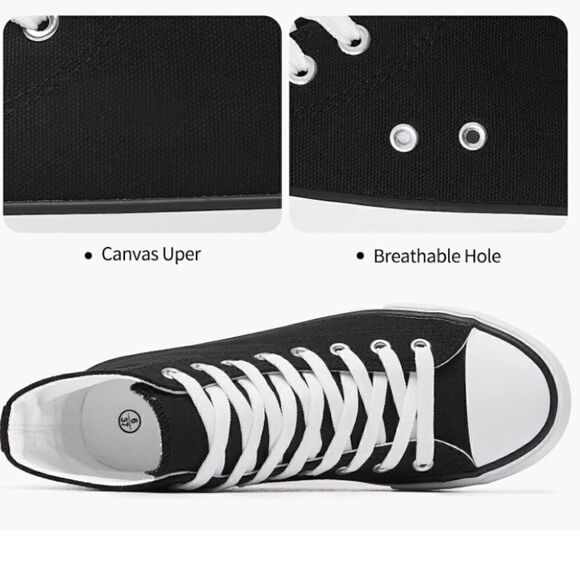 Platform Canvas High Top Sneakers - Picture 4 of 5